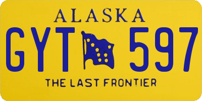 AK license plate GYT597