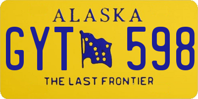 AK license plate GYT598