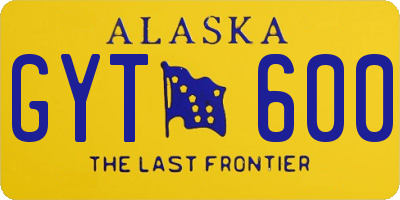 AK license plate GYT600