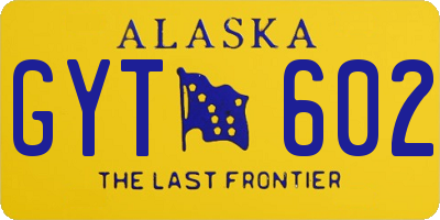 AK license plate GYT602