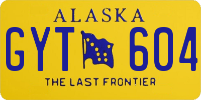 AK license plate GYT604