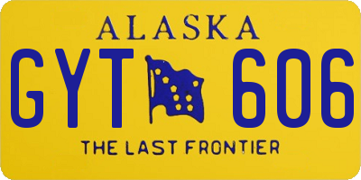 AK license plate GYT606