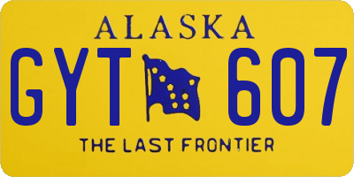 AK license plate GYT607