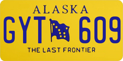 AK license plate GYT609