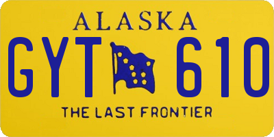 AK license plate GYT610