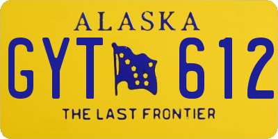 AK license plate GYT612