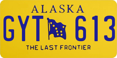 AK license plate GYT613