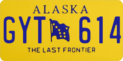 AK license plate GYT614