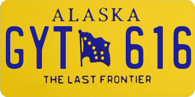 AK license plate GYT616