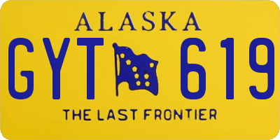 AK license plate GYT619