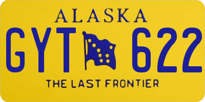 AK license plate GYT622