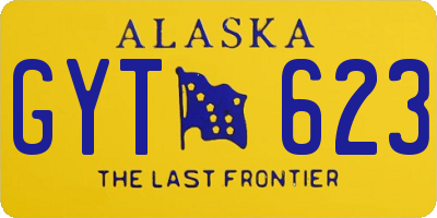 AK license plate GYT623