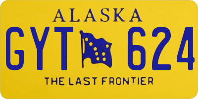 AK license plate GYT624