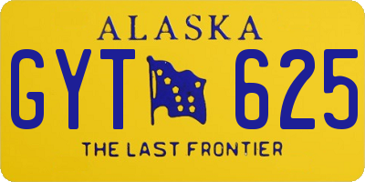 AK license plate GYT625