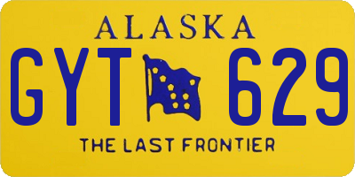 AK license plate GYT629