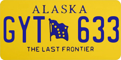 AK license plate GYT633