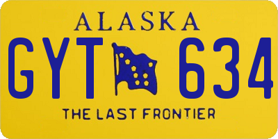 AK license plate GYT634