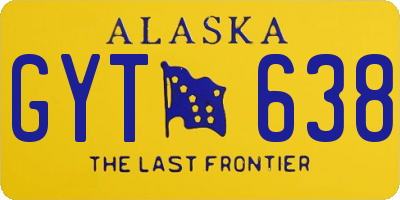 AK license plate GYT638