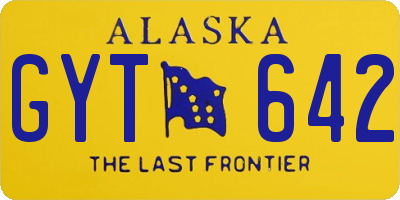 AK license plate GYT642