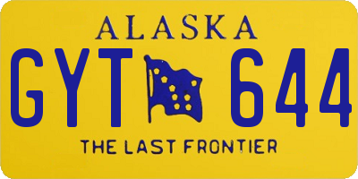 AK license plate GYT644