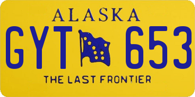 AK license plate GYT653