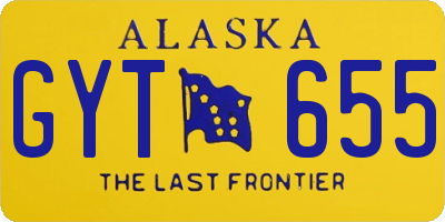 AK license plate GYT655