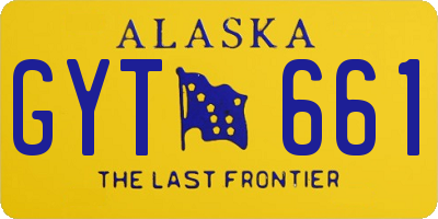 AK license plate GYT661