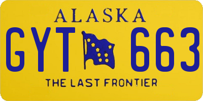 AK license plate GYT663