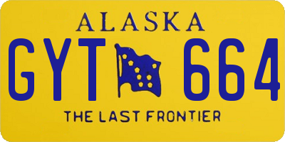 AK license plate GYT664