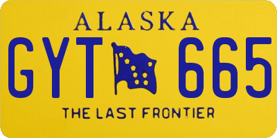 AK license plate GYT665