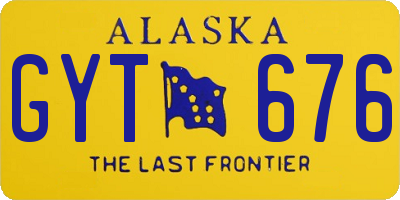 AK license plate GYT676