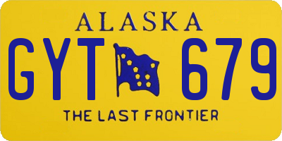 AK license plate GYT679