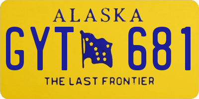 AK license plate GYT681