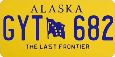 AK license plate GYT682