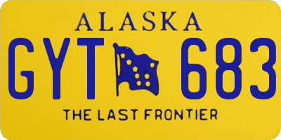 AK license plate GYT683