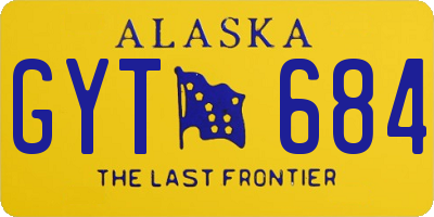 AK license plate GYT684