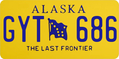 AK license plate GYT686