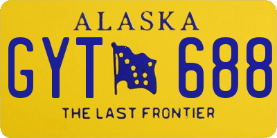 AK license plate GYT688