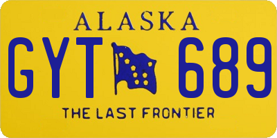 AK license plate GYT689