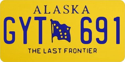 AK license plate GYT691