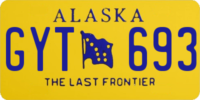 AK license plate GYT693