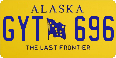 AK license plate GYT696