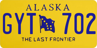 AK license plate GYT702