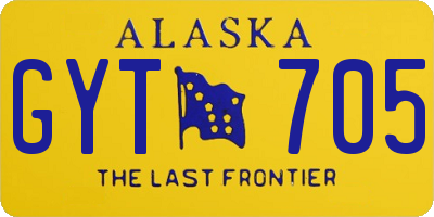 AK license plate GYT705