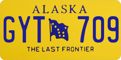 AK license plate GYT709