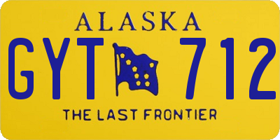AK license plate GYT712
