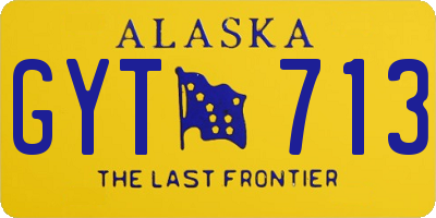 AK license plate GYT713