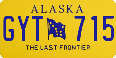 AK license plate GYT715