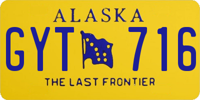 AK license plate GYT716