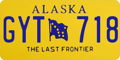 AK license plate GYT718